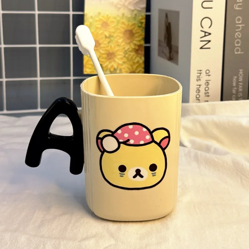 Nouveau Rilakkuma brosse à dents tasse créativité dessin animé Portable pyjama ours en plastique Couple gargarisme tasse étudiant salle de bain lavage fournitures