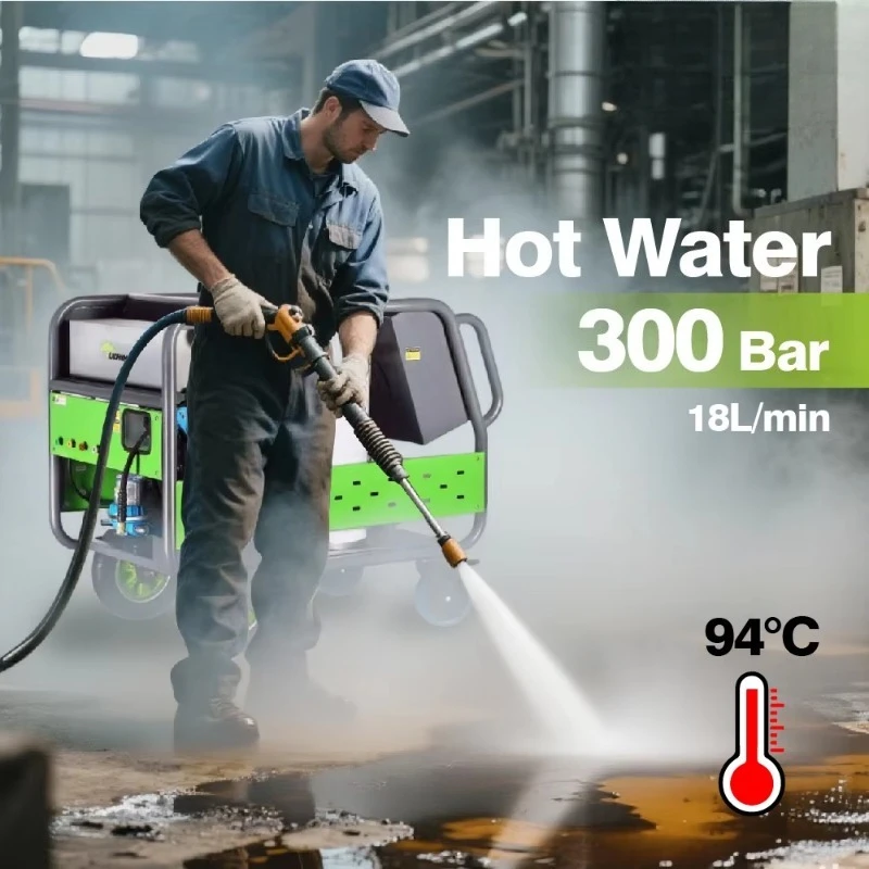 LICHIMA Commercial 300 Bar 4000Psi   ed Hot Water High Pressure Washer   Cleaner