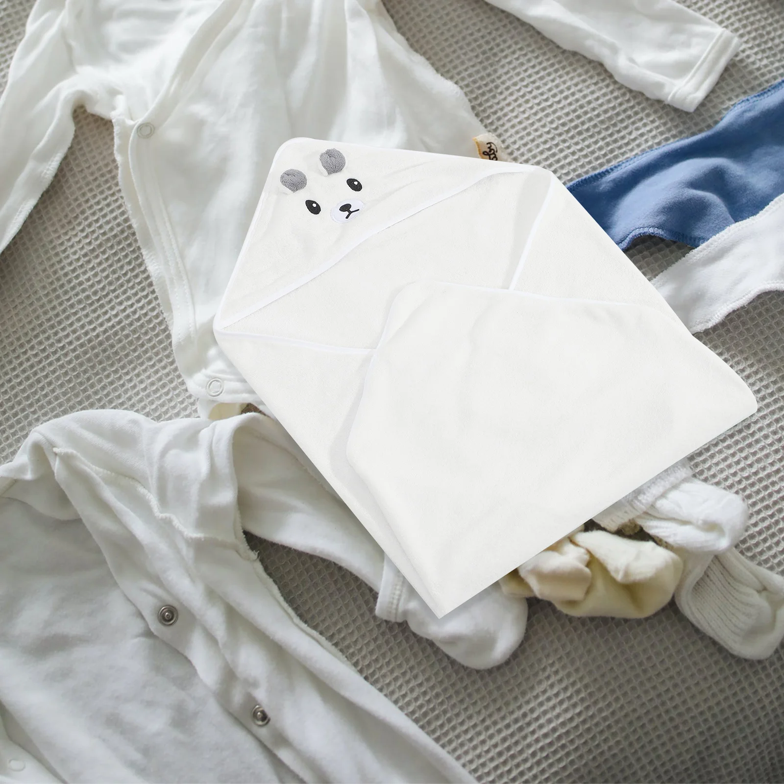 Toalla de lana Coral, suave, cómoda, absorbente, capucha ajustable, capa de toalla de baño multiusos para niños pequeños y niñas