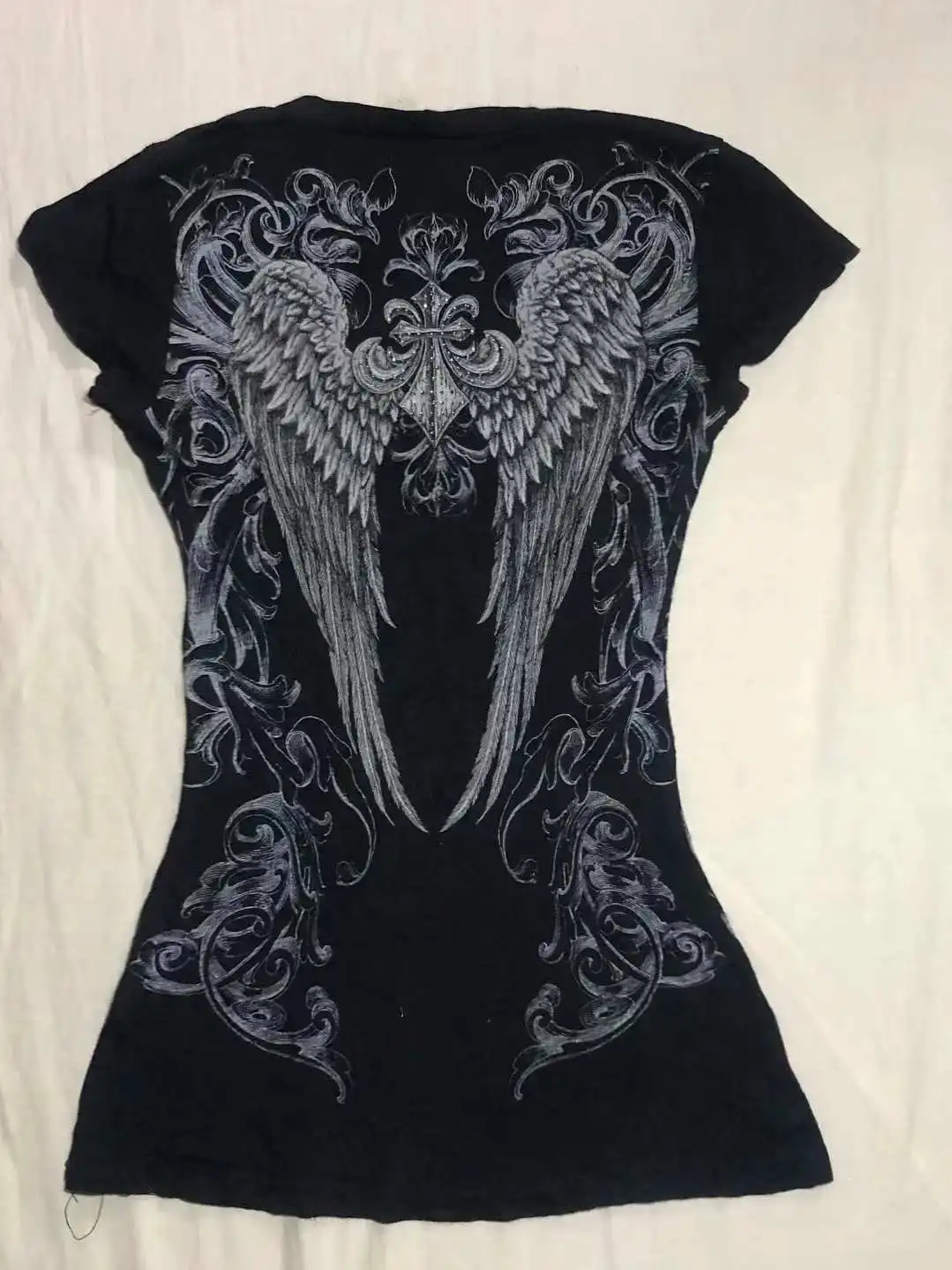 Y2k haut court Punk graphique T-shirts rue fille chaude années 2000 vêtements doux mince T-Shirts Harajuku été femmes haut gothique chemise emo