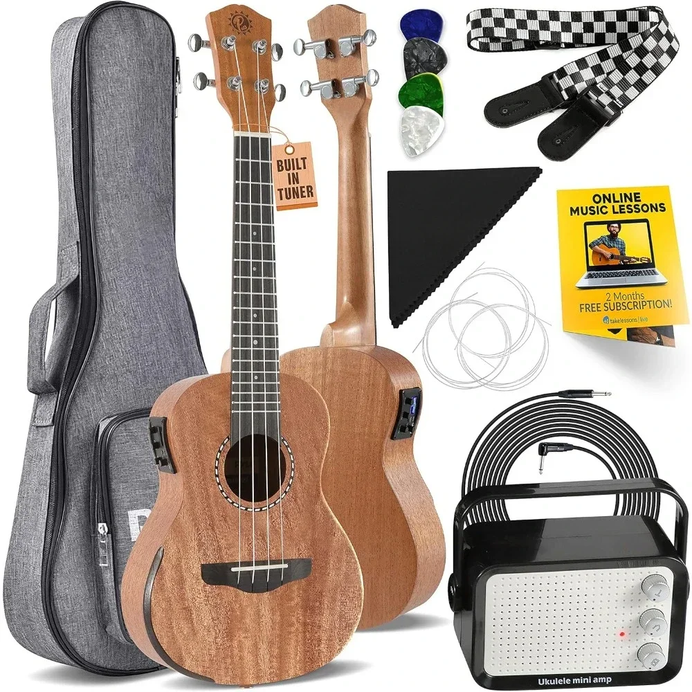 Acoustic Electric Ukulele and Amplifier Kit 23