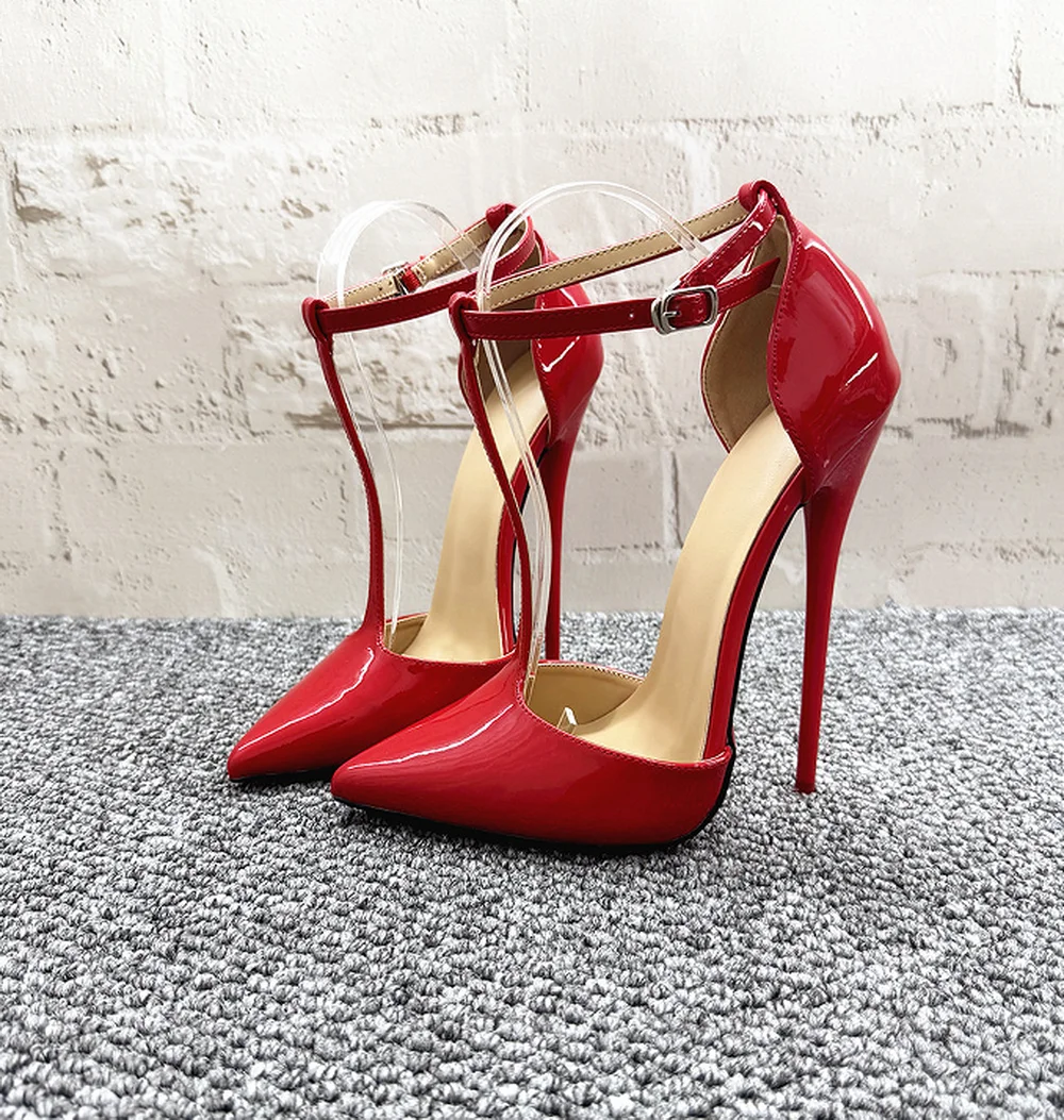 FHC Décolleté da donna con apertura laterale da 16 cm, scarpe da ballo sexy con tacco alto da donna, abito incrociato, rosso, bianco, nero, nudo, colori personalizzati