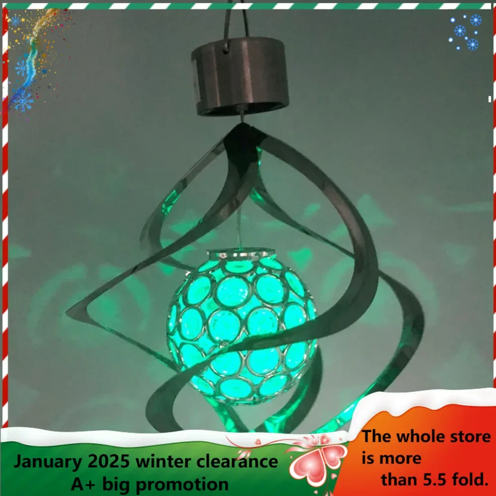 Lighting Colorful color-changing solar wind-turning lamps solar wind lamp wind chime lamp RGB wind chime lamp Solar Lamps