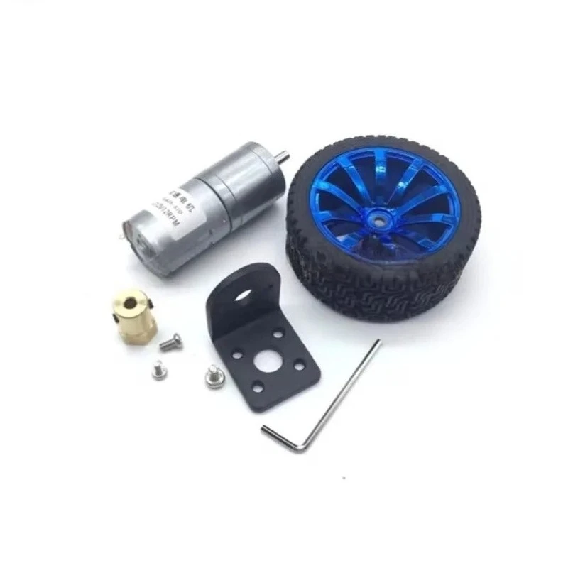 JGA25-370 Set DC Gear Motor,65mm Wheel+Coupler+Holder/Support+DC MOTOR, Use For Intelligent Car/ DIY Models