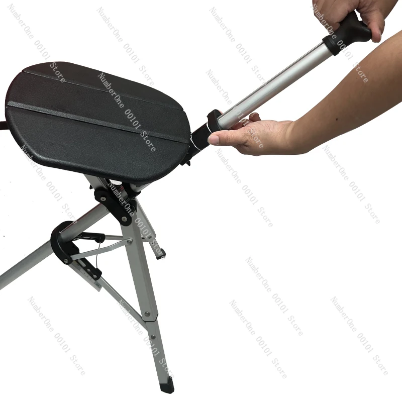 

Lightweight Elderly Cane Chair， Foldable Walking Stick with Padded Stool for All-Day Comfort， Senior Portable Rest Anywhere