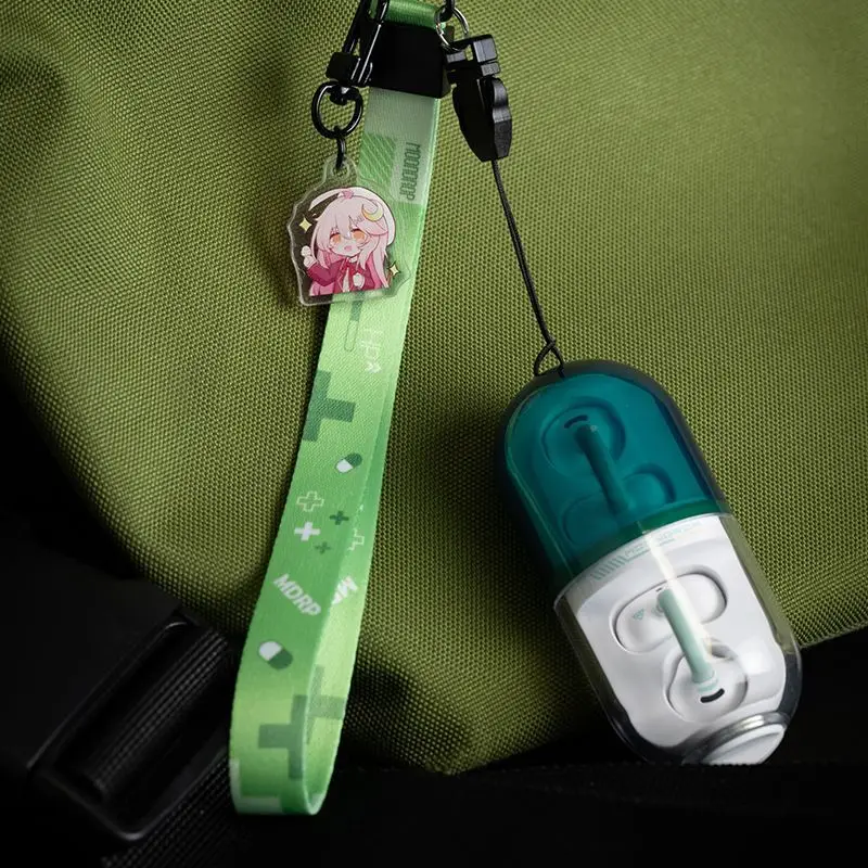 

Music Capsules Wireless Bluetooth 6.0 Ear-clip HeadPhones Lanyard Included Waterproof AI Low Latency Earset For Sports Game Gift