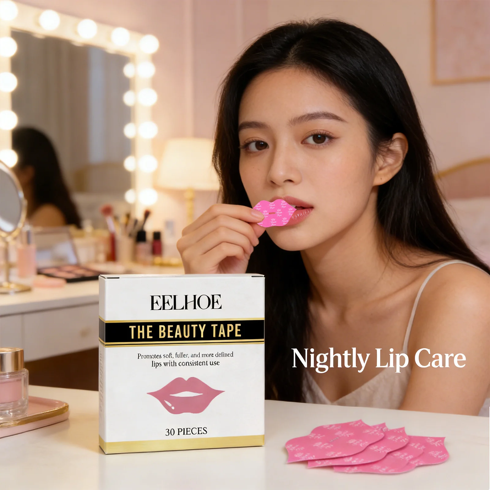 Women Nourishing Lip Patch Moisturizing Soothing Lips Prevent Dry Mouth Relieve Discomfort Reduce Snoring Night Lip Care Patches