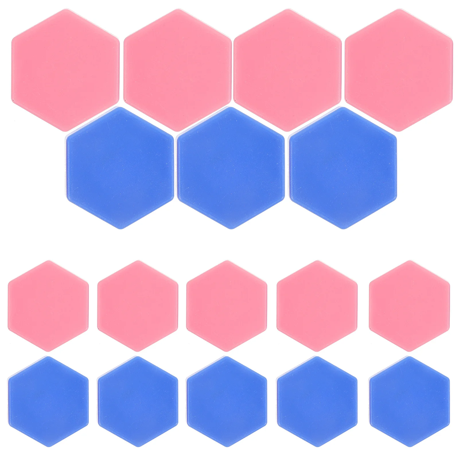 

20Pcs Versatile Chess Pieces Hexagonal Design Colorful Blue Pink Durable for Board Games Chess Pieces Entertainment