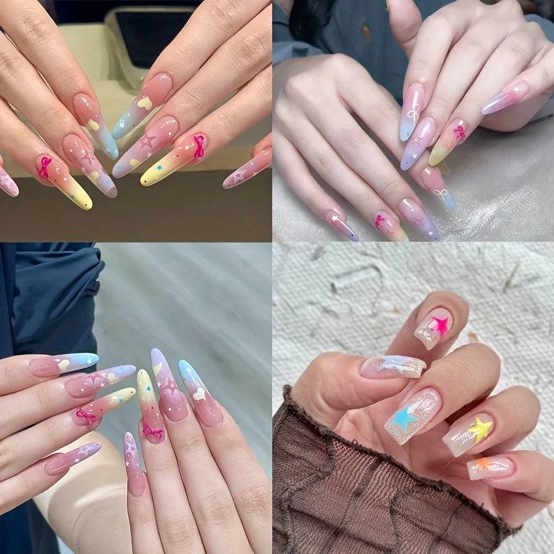 Y2K Gel pour ongles à neuf grilles, Gel pour ongles couleur bonbon série Dopamine arc-en-ciel, brillant à haute Saturation, effet Nail Art Blush dégradé, S