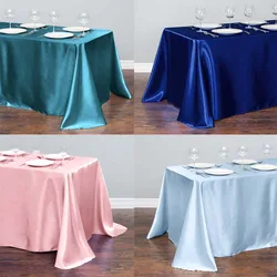 145x275cm Rectangle Tablecloth Wedding Table Cover for Restaurant Banquet Anniversary Party Dining Satin Table Cloth Decoration