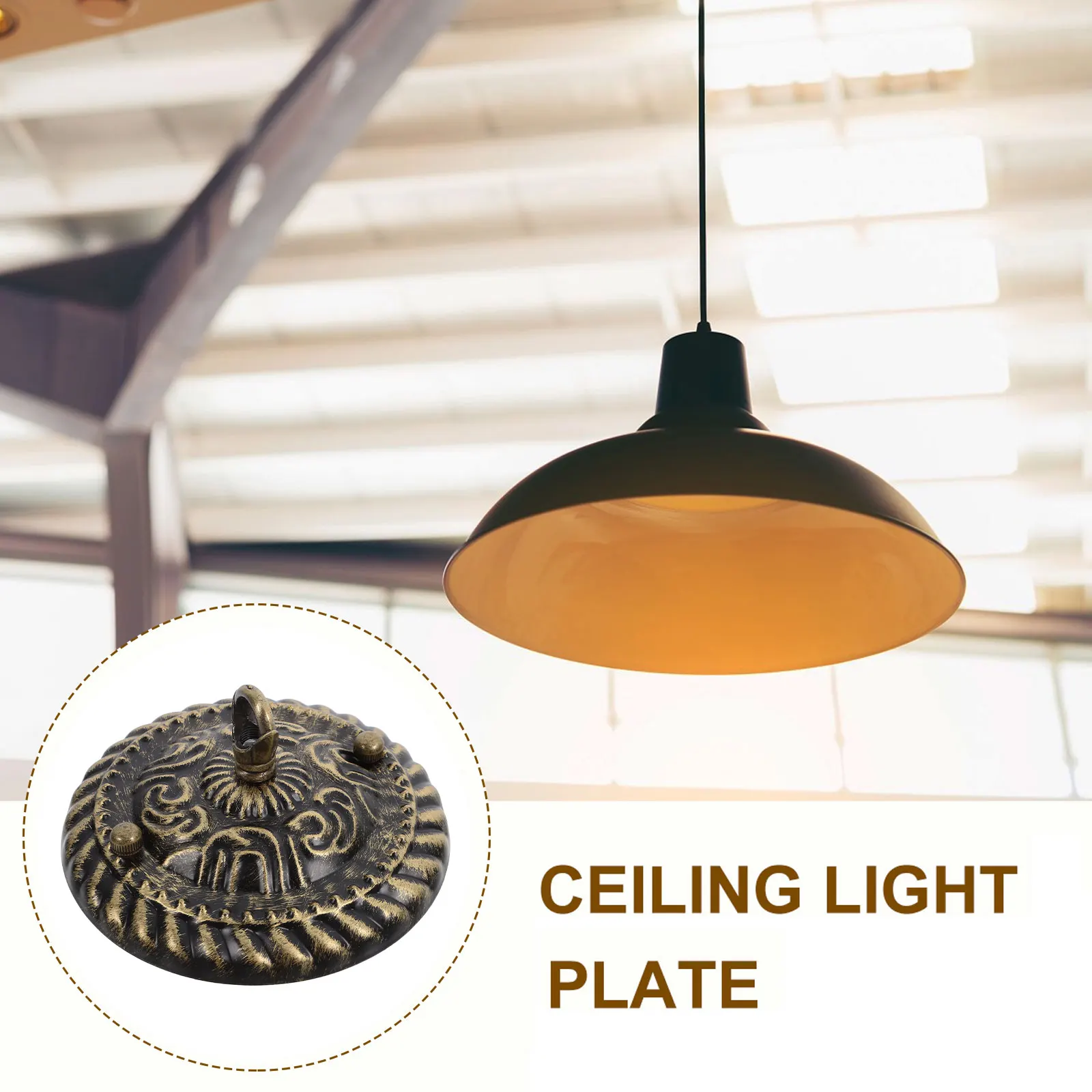 

Retro Ceiling Cover Canopy Lights Ceiling Plate Plate Zinc Alloy Mounting Hardware Sturdy Durable Design Vintage Style