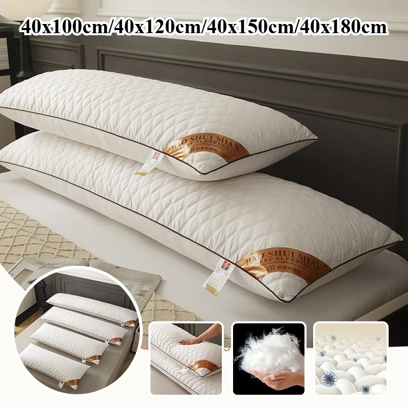 

Подушка для всего тела 48x100см/48x120см, стеганая, двойная, комфортная, для поддержки шеи, с наполнителем, для спальни, дивана, дома