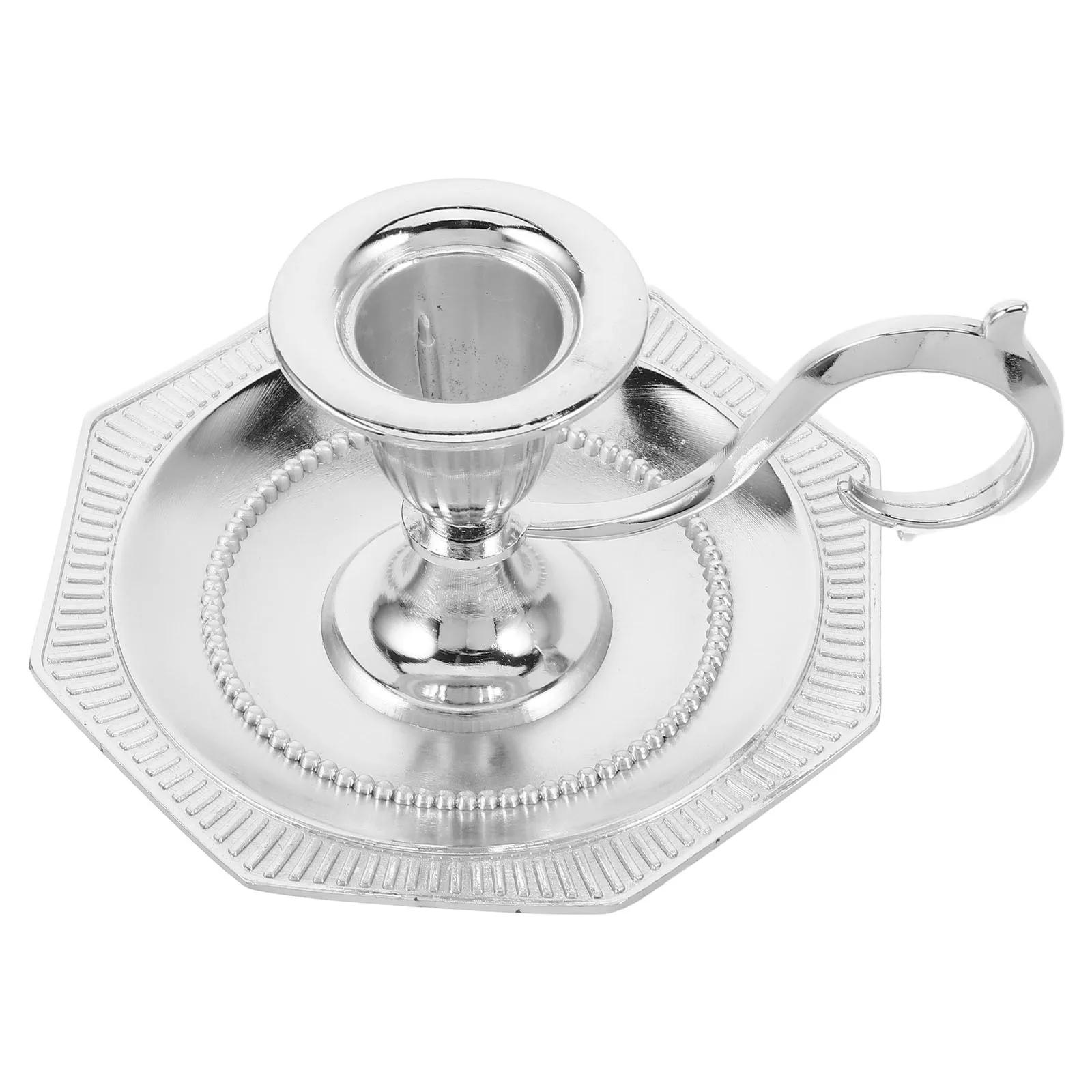 

Vintage Holder With Handle Metal Taper Candlestick Stand For Wedding Christmas Decor, Farmhouse Table Centerpiece, Party