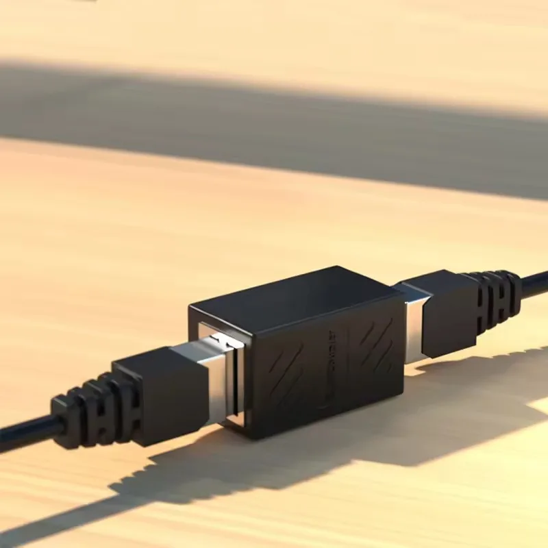 New RJ45 Connector Cat7/6 Ethernet Adapter Gigabit Interface Network Extender Convertor For Extension Cable Female to Female