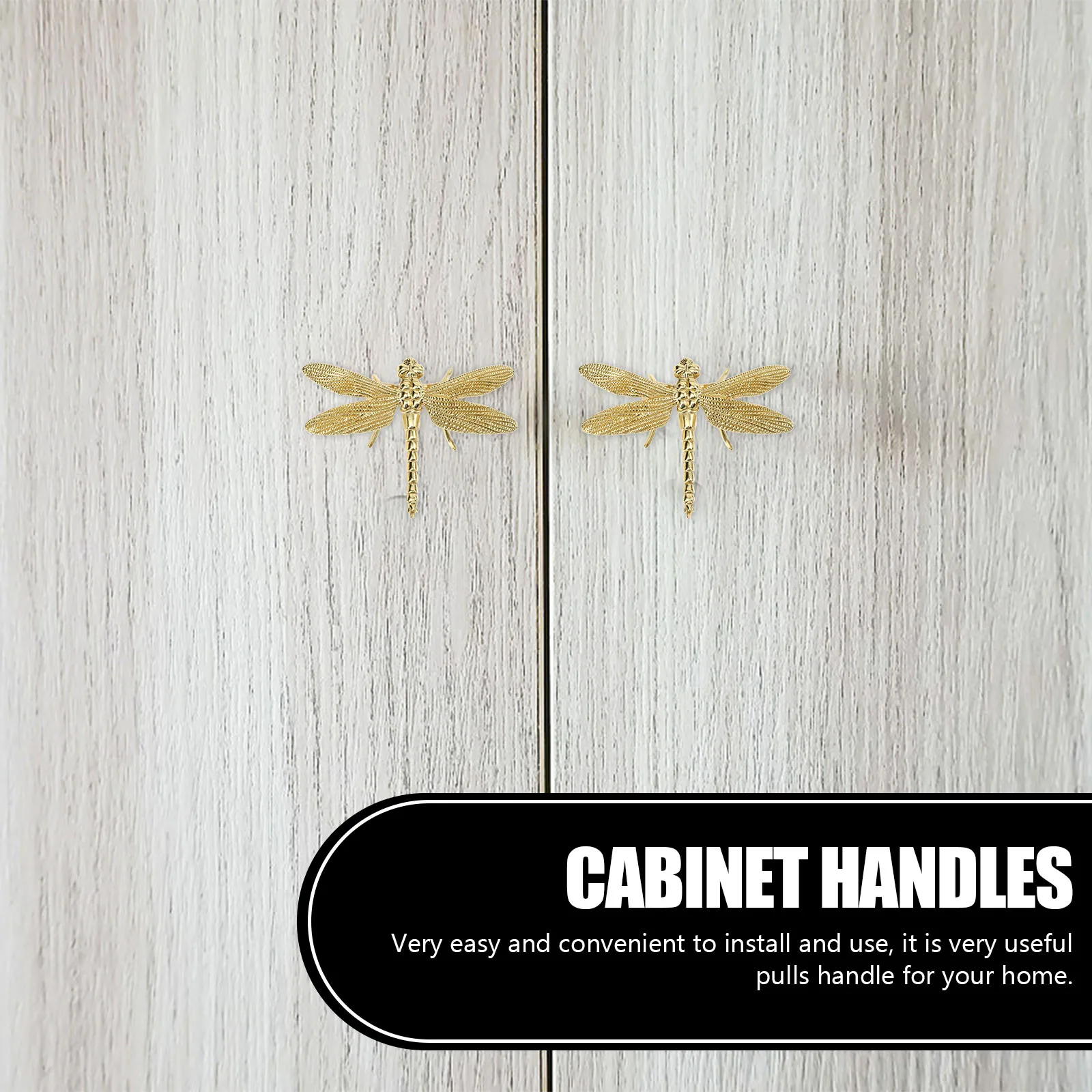

Brass Dragonfly Pulls Golden Cabinet Knobs Decorative Drawer Handles for Furniture Vintage Kitchen Cabinet Hardware