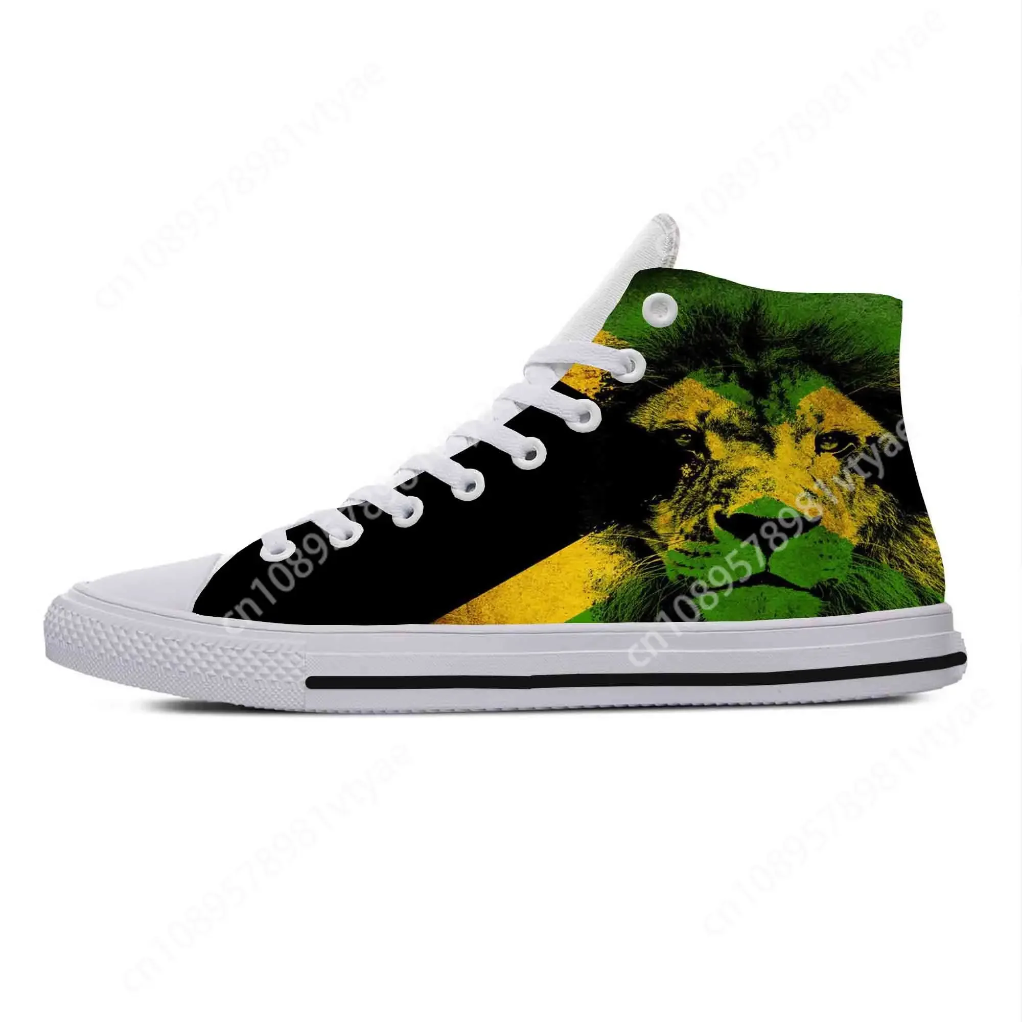 

Hot Jamaica Jamaican Flag Patriotic Pride Fashion Casual Cloth Shoes High Top Comfortable Breathable 3D Print Men Women Sneakers