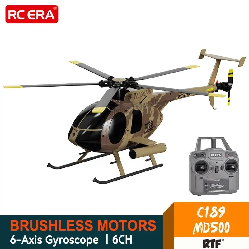 TUSK-MD500 Bird RC Helicóptero, Dual Brushless simulação modelo brinquedos, 6-Axis Gyro, Novo, RC ERA, 1:28, C189, Em Stock