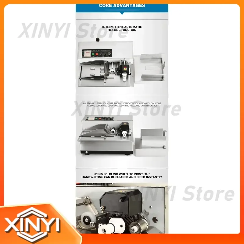 2025 New Automatic Ink Roller Marking Machine for Coding and Date Printing Semi-Automatic Solid Ink Marking Machine