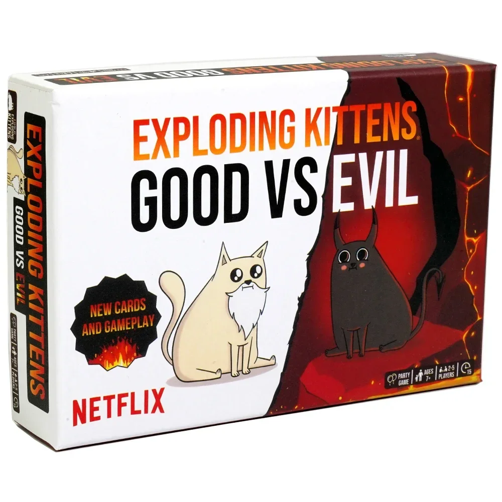 Good vs Evil 55 Cards Elevate Exploding Kittens Family Games for Kids and Adults Funny Card Games Board Game