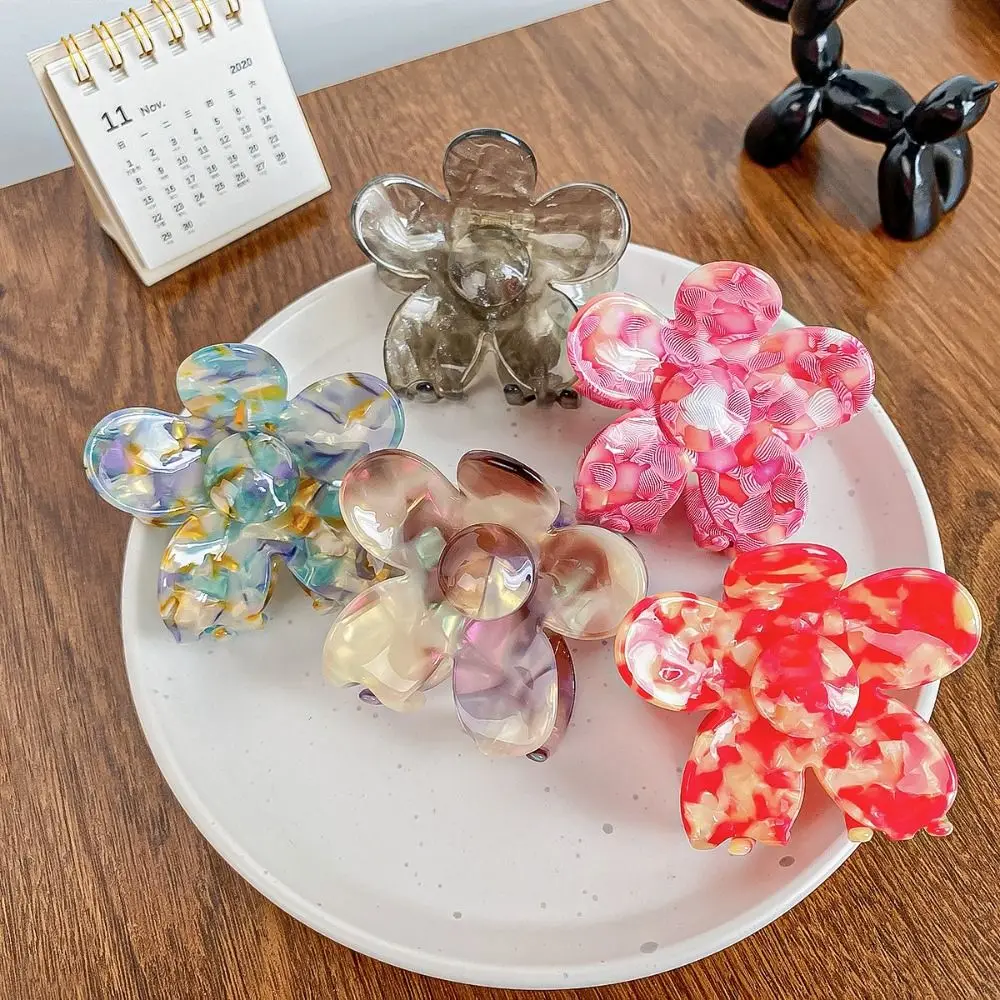 

Multicolor Acetic Acid Hair Claw Small Size Flower Hair Crab Clip Hairpin Hair Clip Geometry Shark Clip