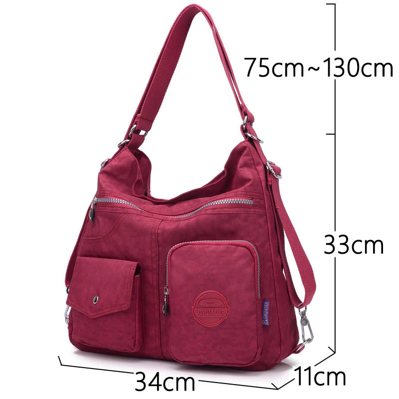 3 in 1 Women Bags Multifunction Backpack Shoulder Bag Nylon Cloth Tote waterproof Shopping Bag Ladys Travel Bag Crossbody Bag