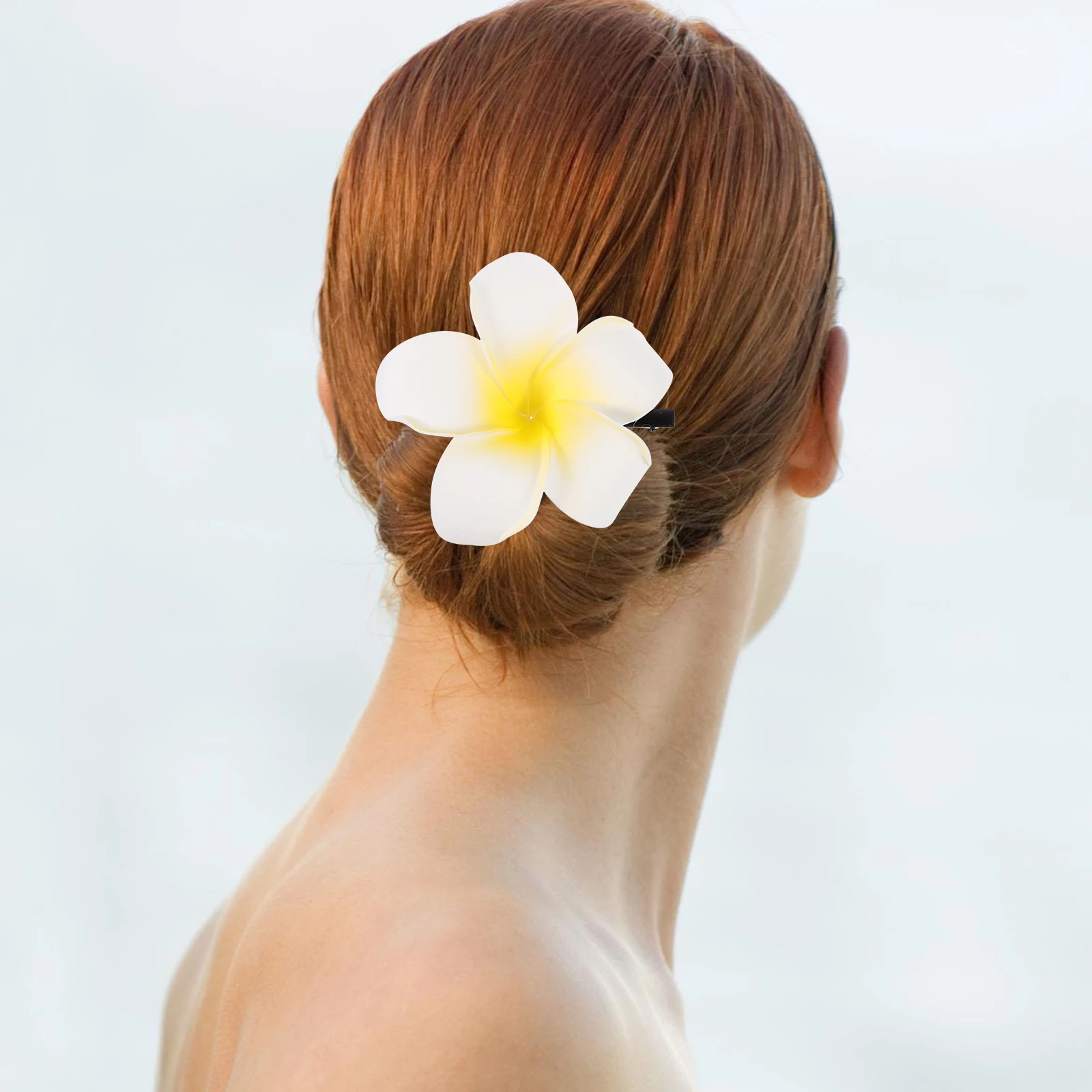 

Small Artificial Flower Hairpin Clip Plumeria Headgear Bridesmaid