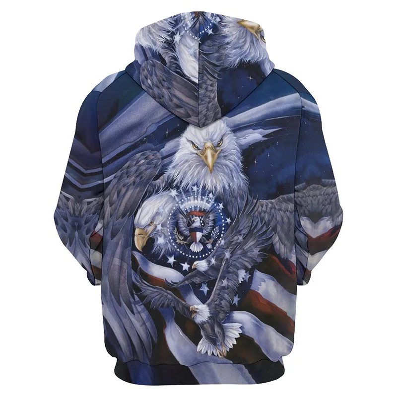 

America Eagle Graphic Hoodie Men Clothing 3D Hawk Emblem Printed New in Hoodies Women Harajuku Fashion y2k Pullover Hooded Hoody