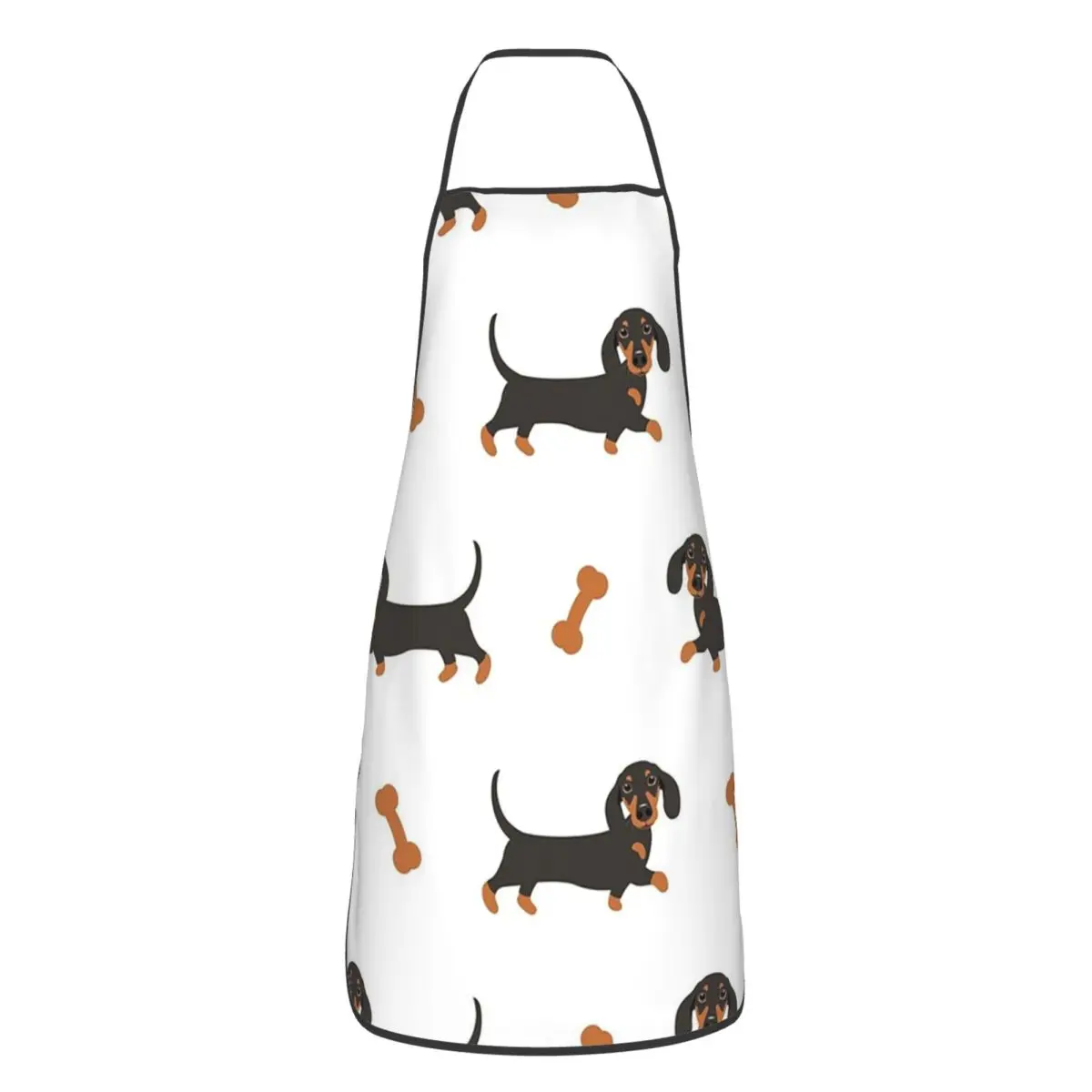 Black And Tan Dachshund Sausage Dog Aprons Chef Cooking Cuisine Tablier Bib Kitchen Cleaning Pinafore for Women Men Gardening