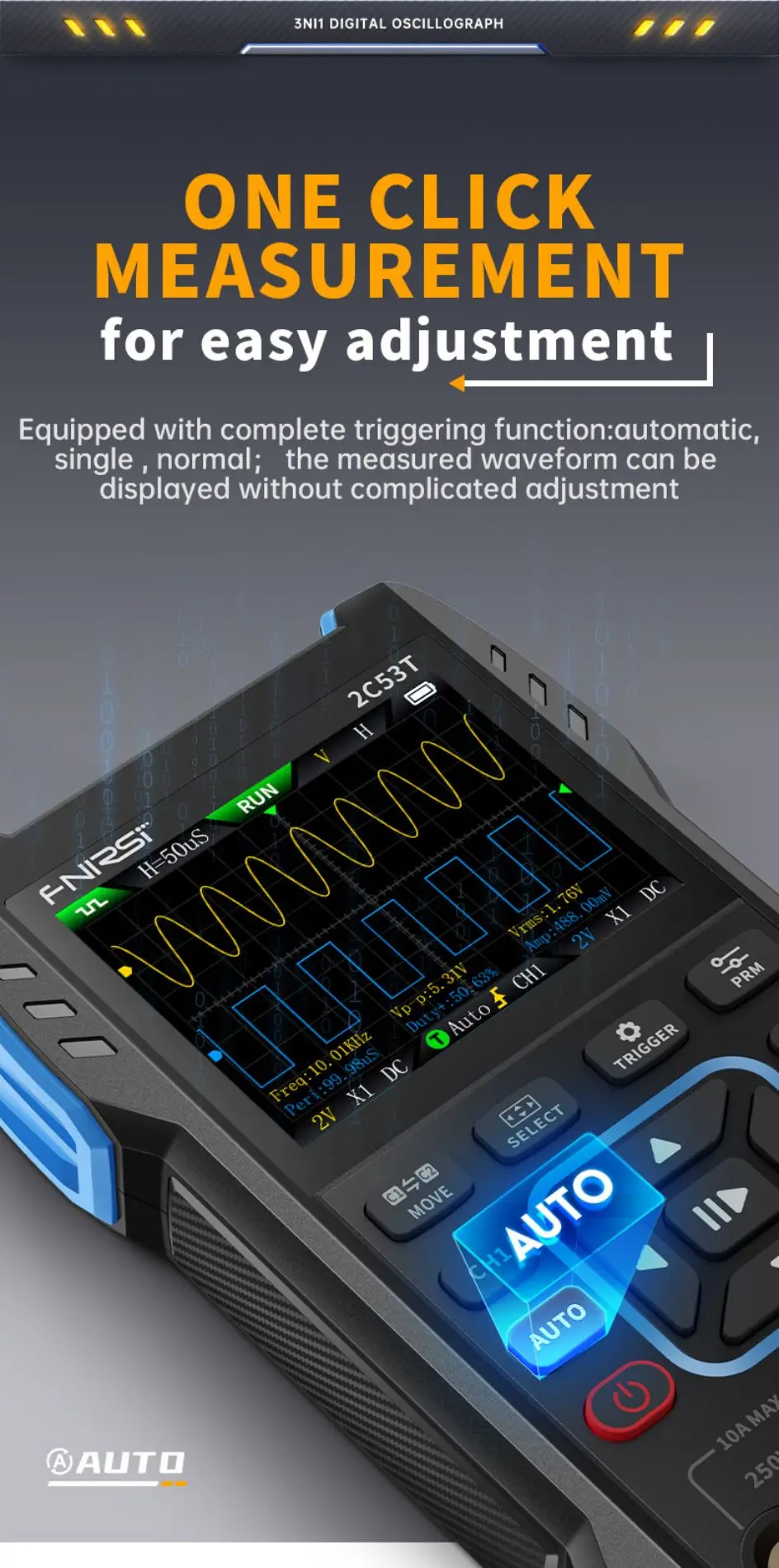2C23T, 2C53T 3-in-1 Digitales Oszilloskop Multimeter DDS Signalgenerator – Detail 29