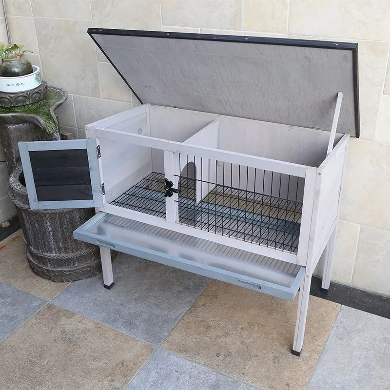 Jaula para conejos de lujo de madera para exteriores, jaula para pollos Rutin, conservador para gatos de cría a prueba de lluvia al aire libre Universal en todas las estaciones