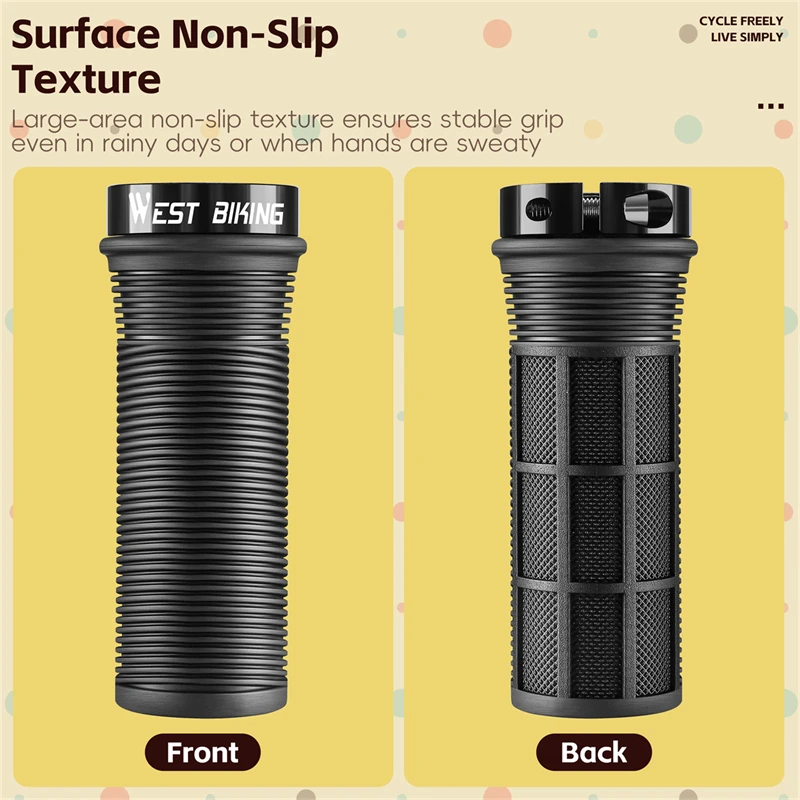 WEST BIKING Children's Bike Grips TPR Anti-slip Shock Absorption Kids Bike Handlebar Cover 22.2mm Standard Diameter MTB Grips view 4
