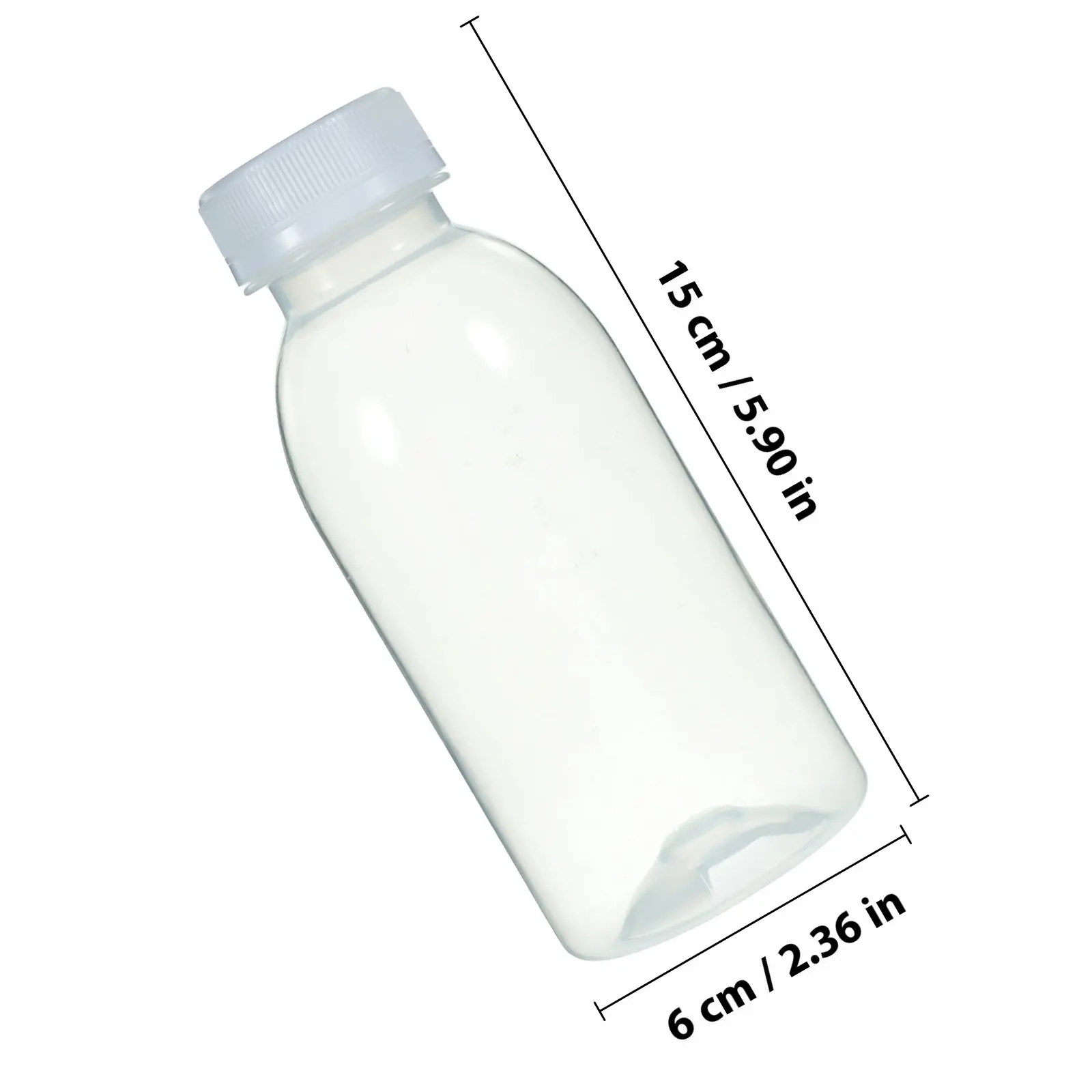10Pcs Transparent Plastic Heat Resisting Multifunctional Drinking Bottles 17x6x4cm for Coffee Water Milk Drinking Milk Bottle