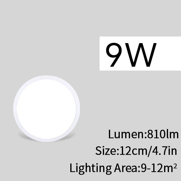 MARPOU Wohnzimmerleuchten, LED-Deckenleuchte, ultradünn, kaltweiß, 9 W, 13 W, 18 W, 24 W, Beleuchtungskörper, Deckenleuchten, Schlafzimmer, Küche