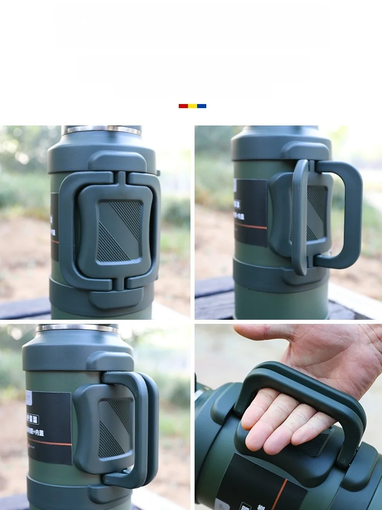 Large Capaci Outdoor Portable Stainl Steel 36 Insulated Water Bottle Car Home Travel Mug 3L Thermal Cup with Handle