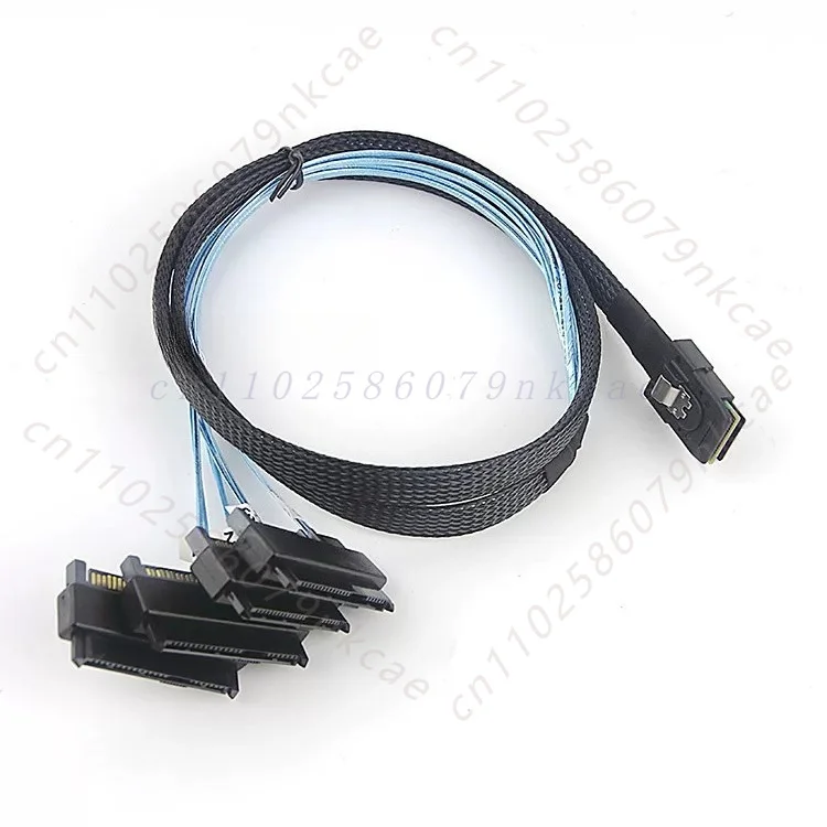 SFF-8087 to SAS 8482 + SATA Power Breakout Cable 1 to 4 HDD Data Wire For Server RAID Card