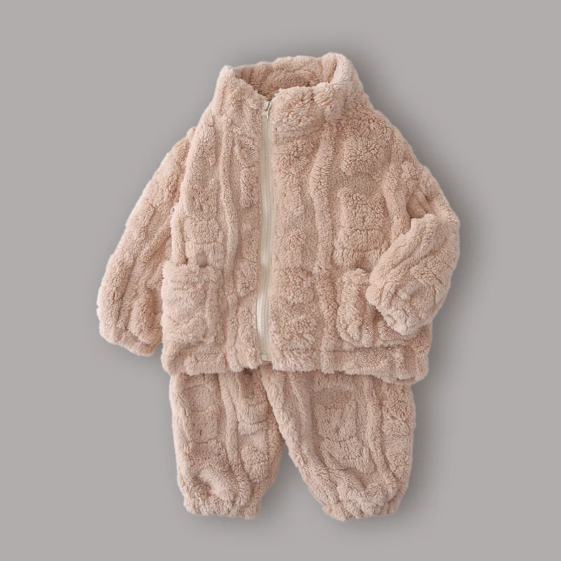 

New Winter Baby Clothes Kids Girls Clothing Children Boys Thick Warm Jacket Pants 2Pcs/Sets Toddler Costume Infant Tracksuits