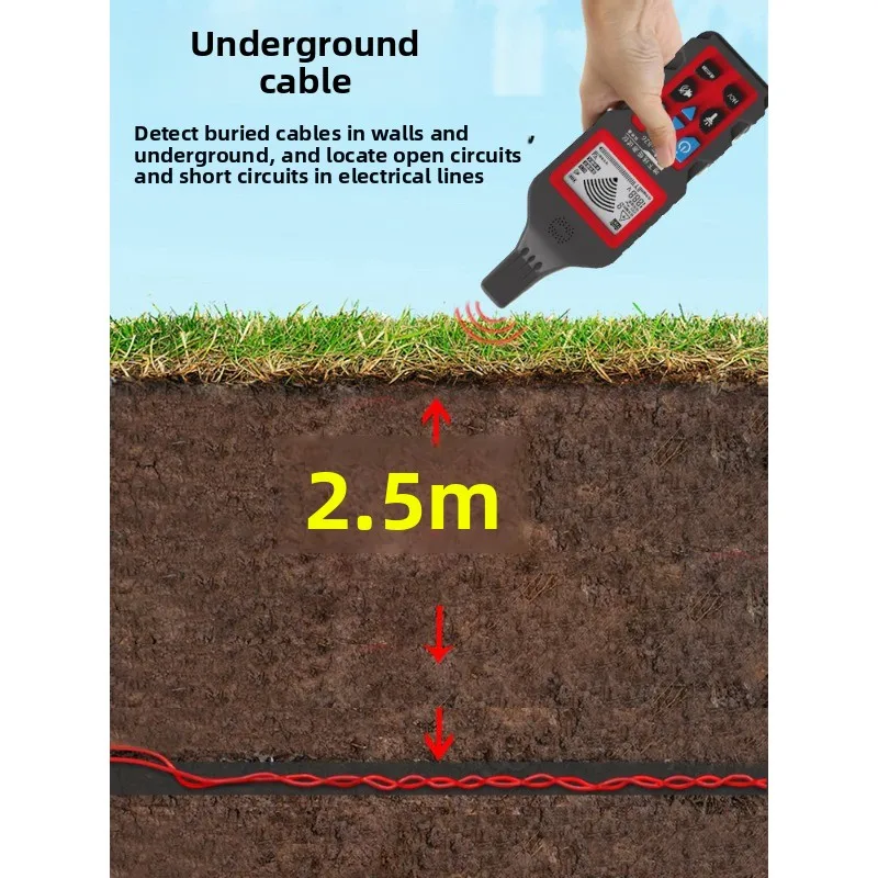Underground cable finder, wire breakpoint short circuit detector, multi-functional 380V strong current detector