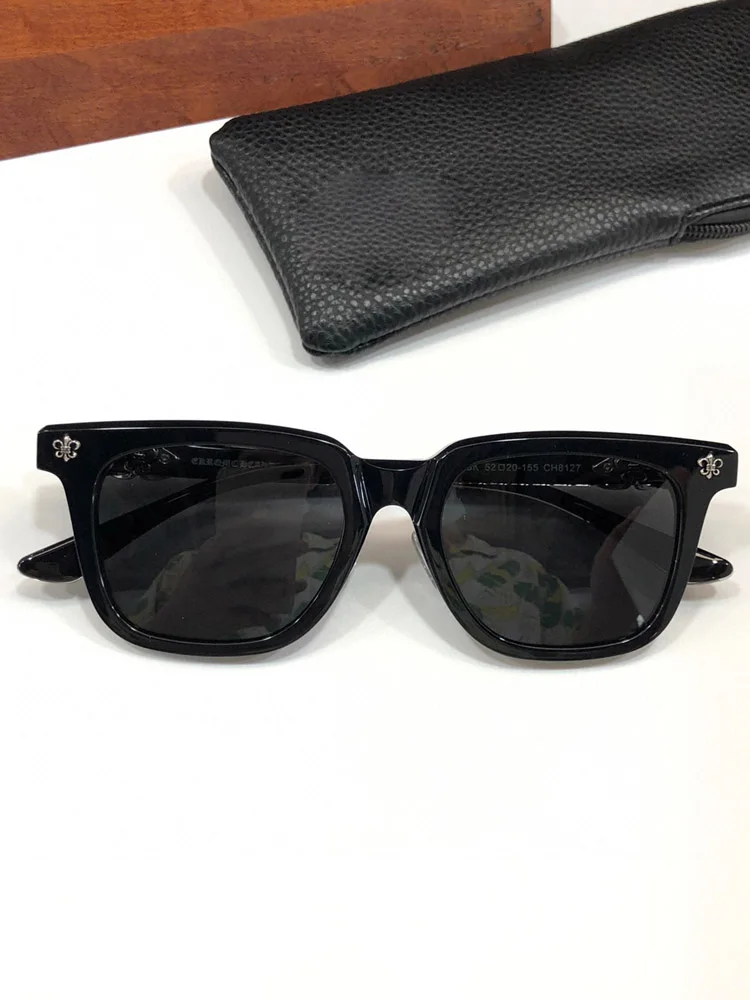 New High-Quality Acetic Acid Plate Glasses Hand Made Japanese Thick Sunglasses Punk Retro Mesh Sun Shading Polarization