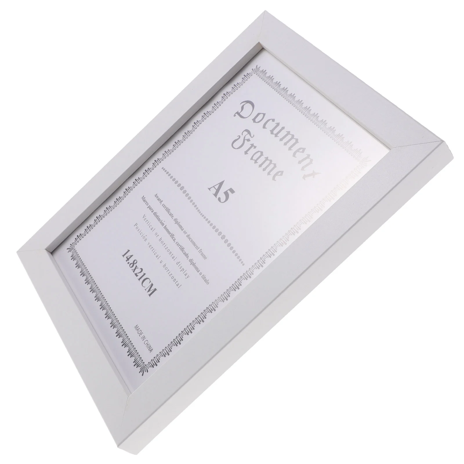 A5 Size White Wooden Business License Frame Diploma Certificate Document Frames Degree Frames Wall Frame Home Decor