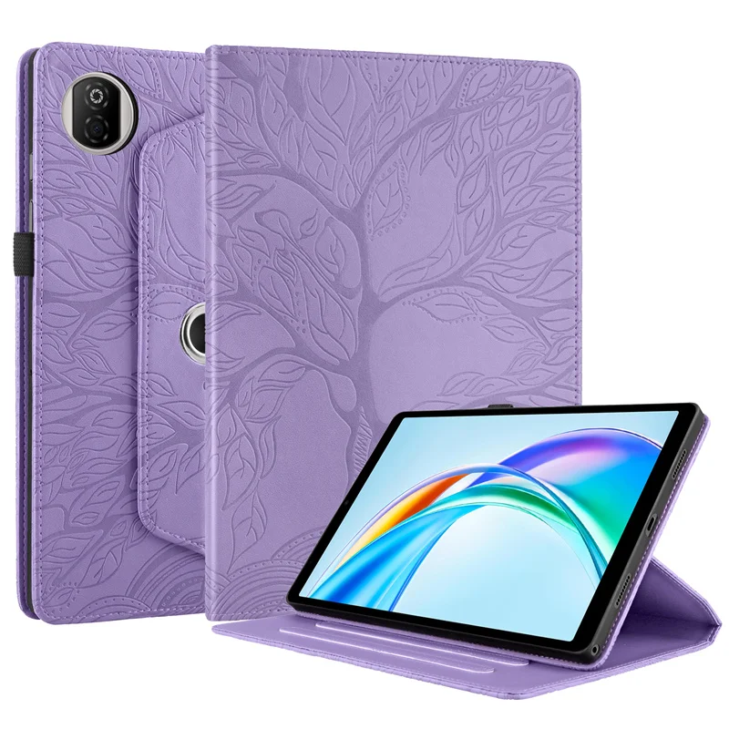 Cover For Honor Pad X7 Case Emboss Tree 360 Rotating PU Leather Stand Tablet Case For Honor Pad X7 2025 Cover 8.7 inch