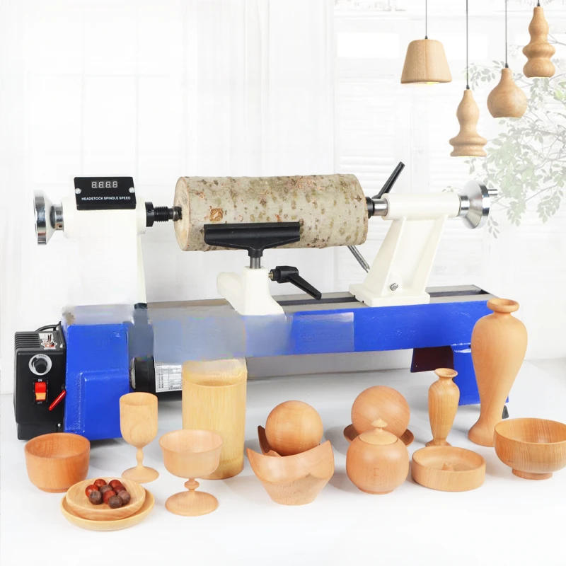 Woodworking lathe, machine tool, miniature household multifunctional wooden spinning machine, beading, bracelet