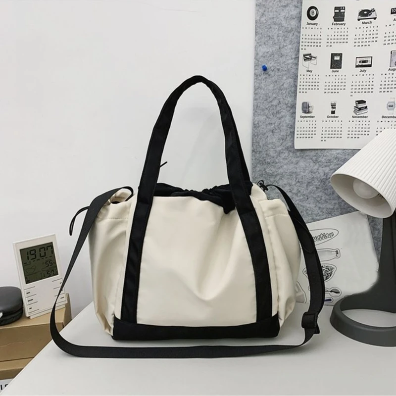 E74B Borsa a tracolla capacità per donna Borsa a tracolla in nylon con stampa stella