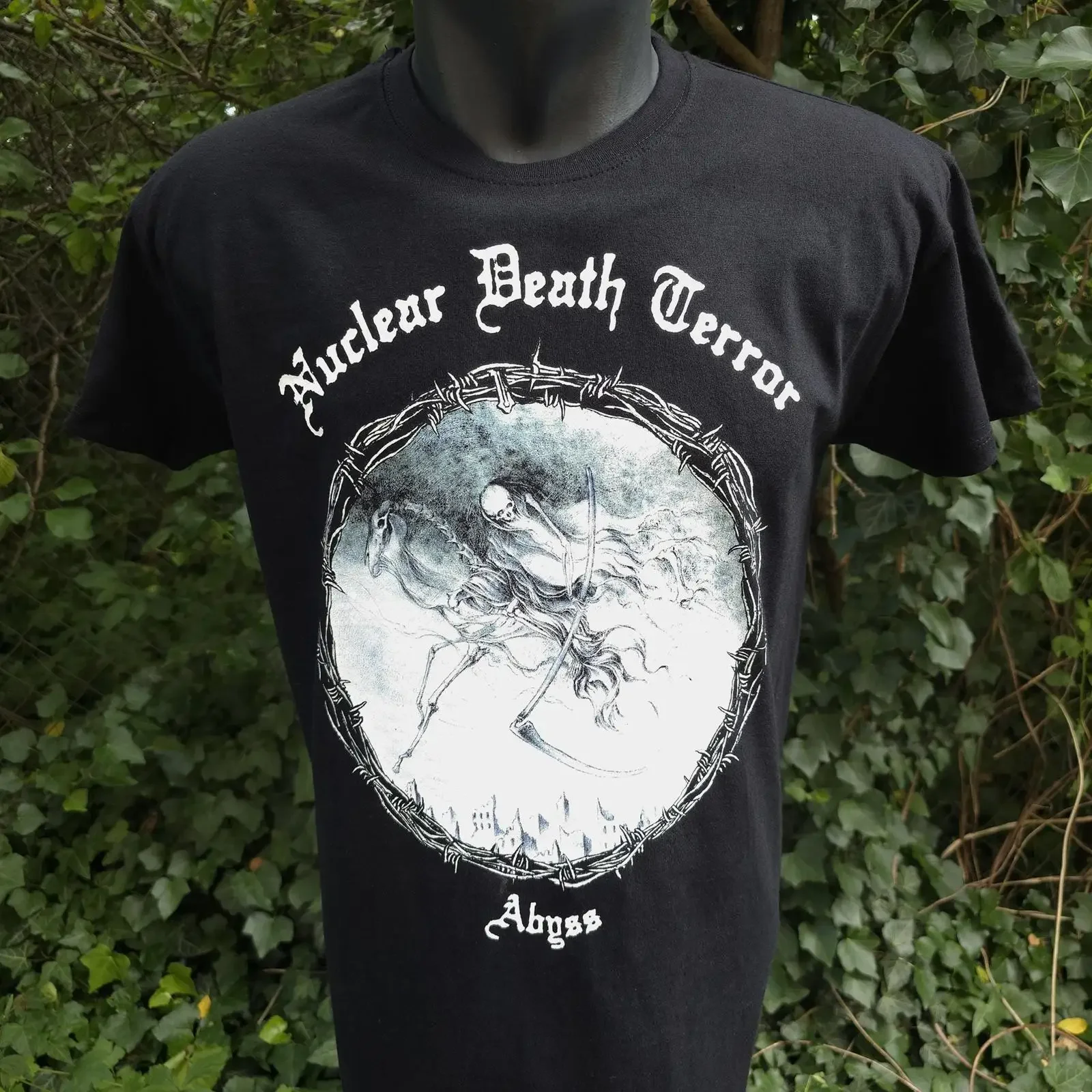 NUCLEAR DEATH TERROR Abyss t shirt d beat crust hardcore metal punk vintage Washed Soft Comfortable homme Stylish Unisex