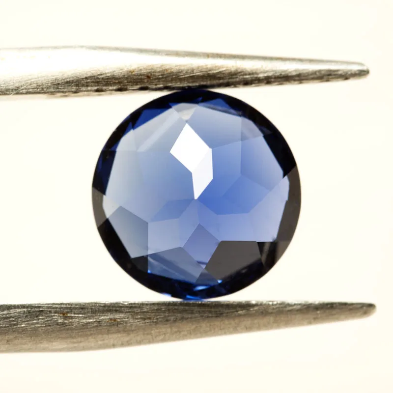 Hochwertige Laborgezüchtete Saphire im Rundschliff, Königsblau, Edelsteine für Charms, Ringe und Halsketten, Hauptmaterialien wählbar, Zertifikat erhältlich – Detail 7
