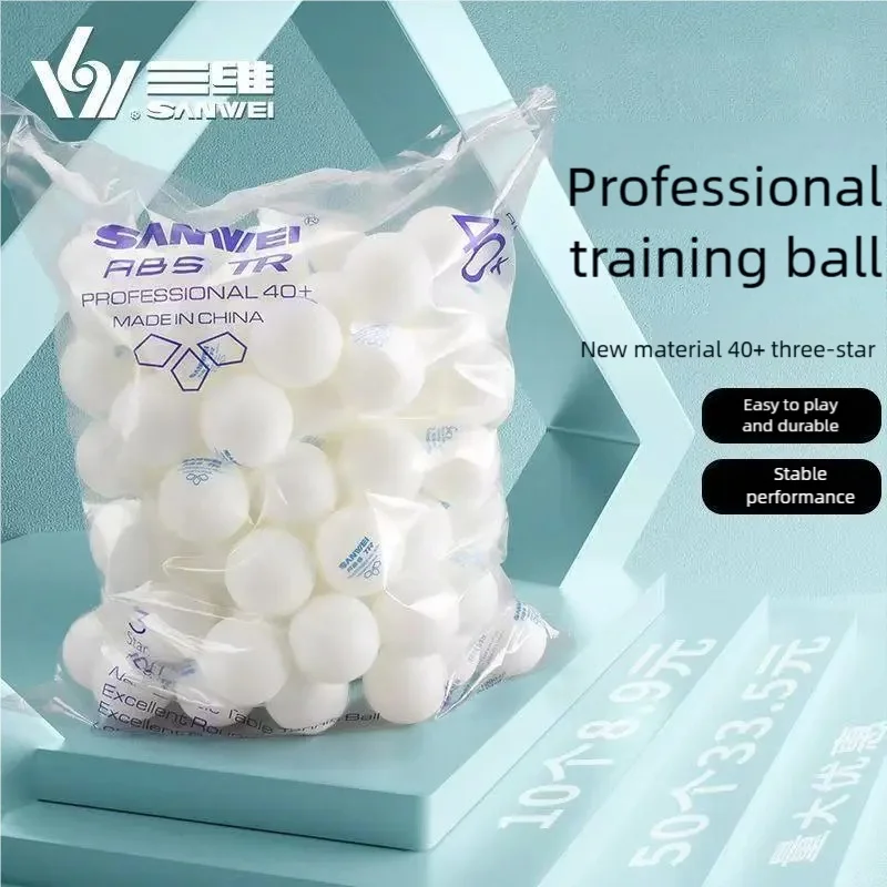 SANWEI TR40+ Seam Poly Table Tennis Balls | Pro Training & Match Balls | High Bounce & Durable | for Server Machine, for You