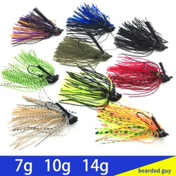 Jig Lokken Spinner Aas 7G 10G 14G Rok Baard Vissen Lokt Rubber Jig Buzzbait Zwemmen Jig Hoofd voor Bas Pike Wobbler Vishaken