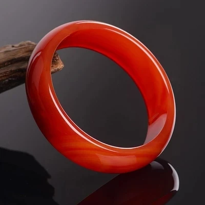 Natural Agate Chalcedony Red Bangle Elegant Princess Jewelry Bracelet Best
