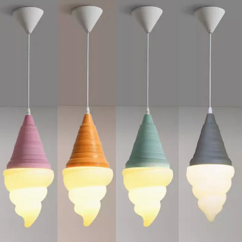 

Creative Ice Cream Pendant Light Hanging Lamp for Dining Room Bar Coffee Decor Modern Led Lighting Fixtures Luminaire Chandelier