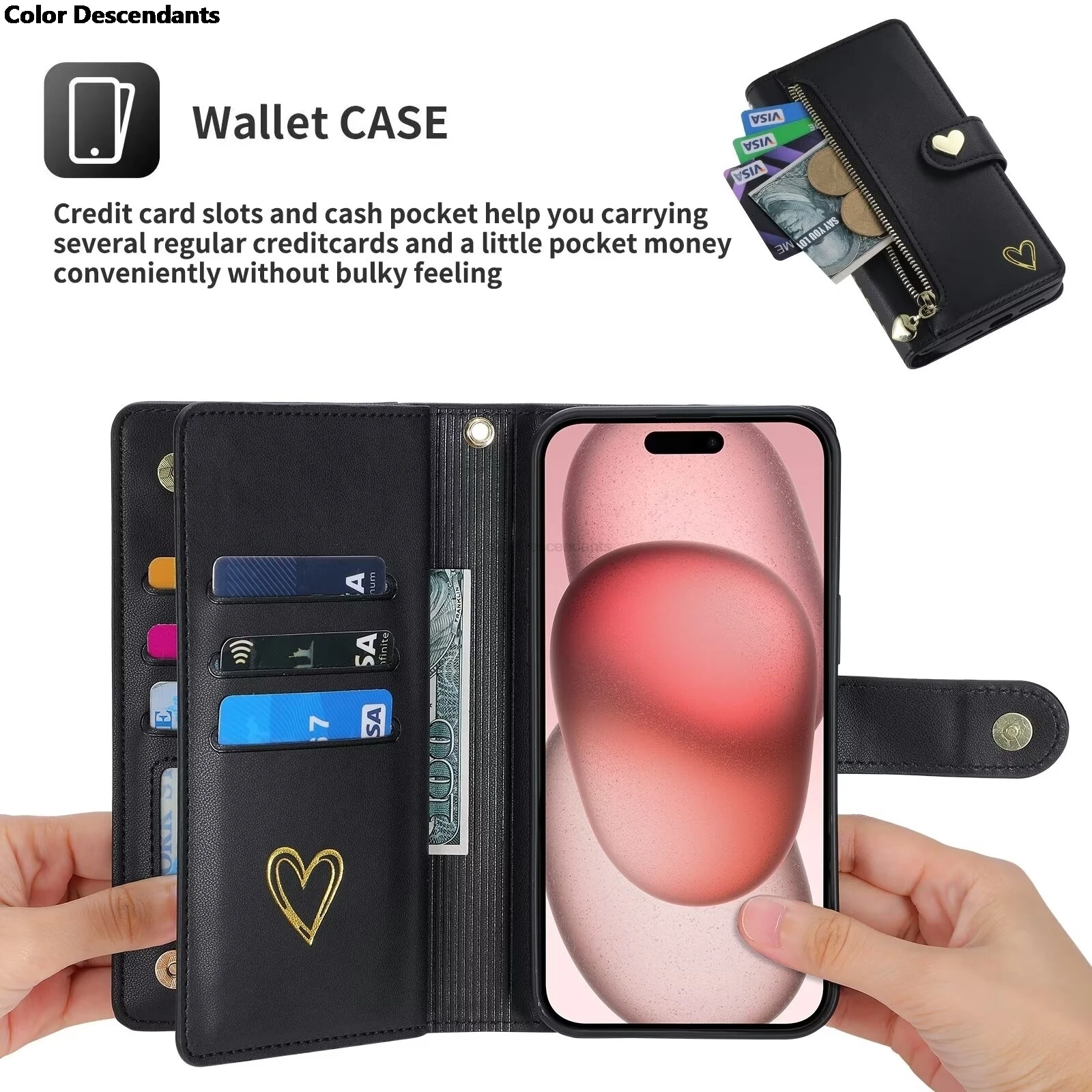 Etui Realme GT3 240W Neo 5 SE 3T 2T 5G Zipper Wallet Case For OPPO Realme GT2 Pro Leather Book Funda Realmi GT Neo2 3 2T 2 T Cover