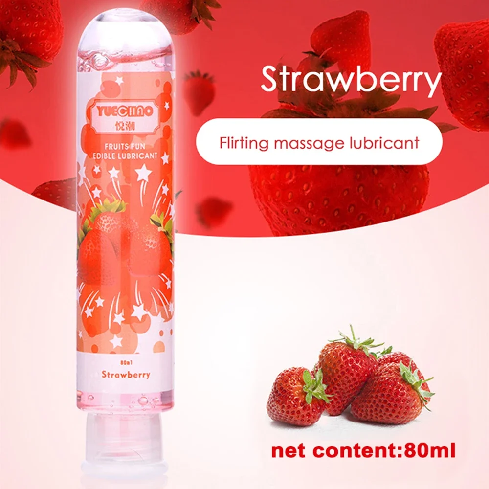 Edible Lubricant Strawberry Flavor Lubricant For Lube Water Based Lubricant Oral Anal Masturbation Vagina Orgasm Gel